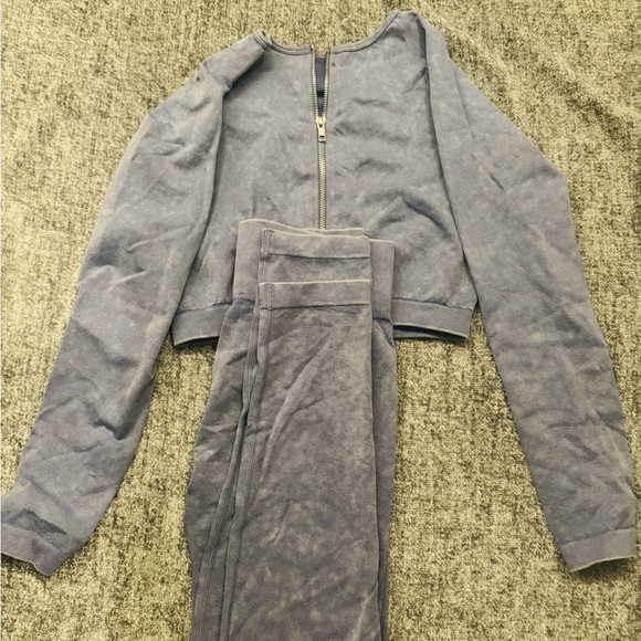 none Other - Women's Blue Zip-Up Jacket